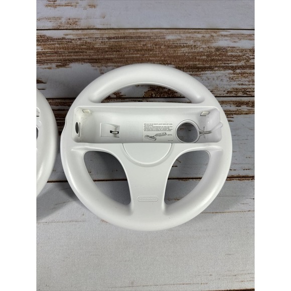 2x Genuine OEM Mario Kart Racing Steering Wheel Nintendo Wii Game Controller - Picture 4 of 5